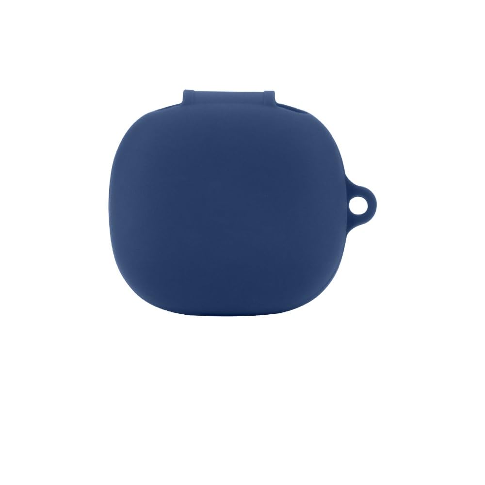 Funda de silicona azul oscura para estuche de auriculares inalámbricos bluetooth.