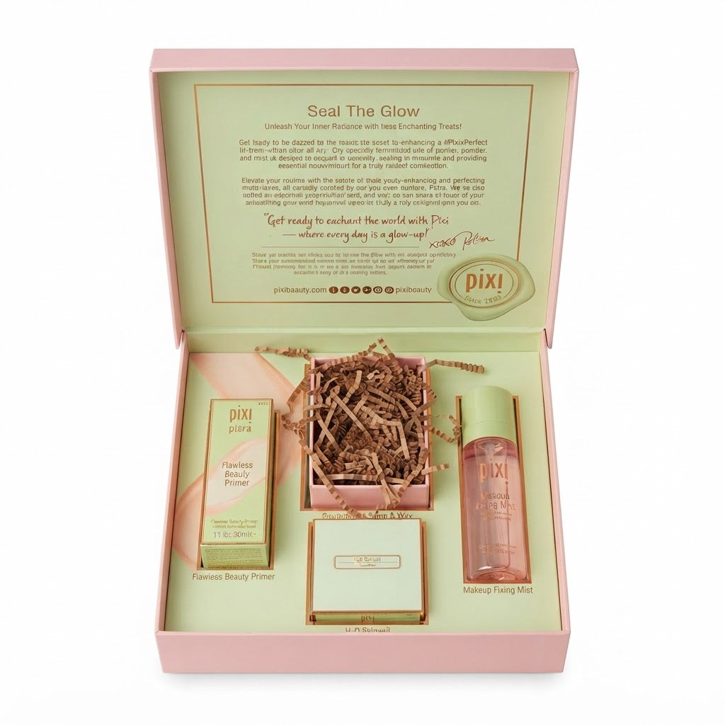 Conjunto de regalo Seal The Glow, diseñado para proporcionar hidratación y un aspecto radiante a la piel.