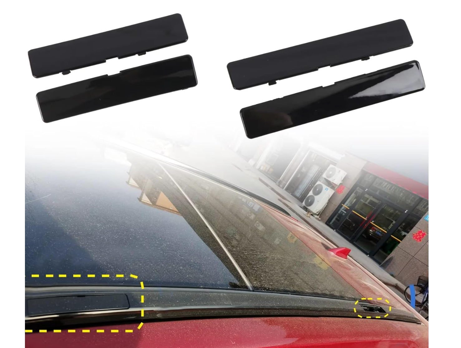 Tapas de extremo (4 unidades) para rieles de techo compatible con toyota RAV-4 2019-2024