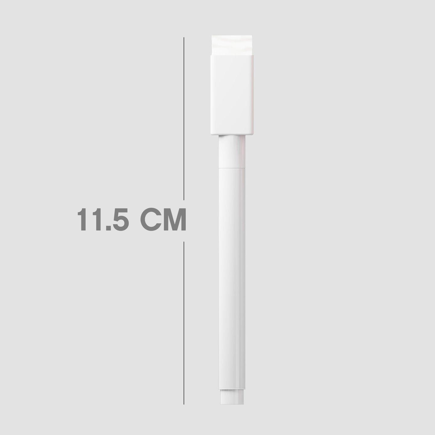 Rotulador de tiza líquida blanca diseñado para superficies no porosas como pizarras LED o acrílicos.