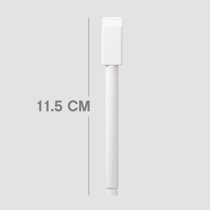 Rotulador de tiza líquida blanca diseñado para superficies no porosas como pizarras LED o acrílicos.