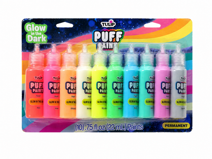 Set de 10 Pinturas Inflables Fluorescentes que Brillan en la Oscuridad para Manualidades y Decoración.