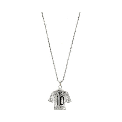 Collar de futbol color silver Camiseta 10 Messi