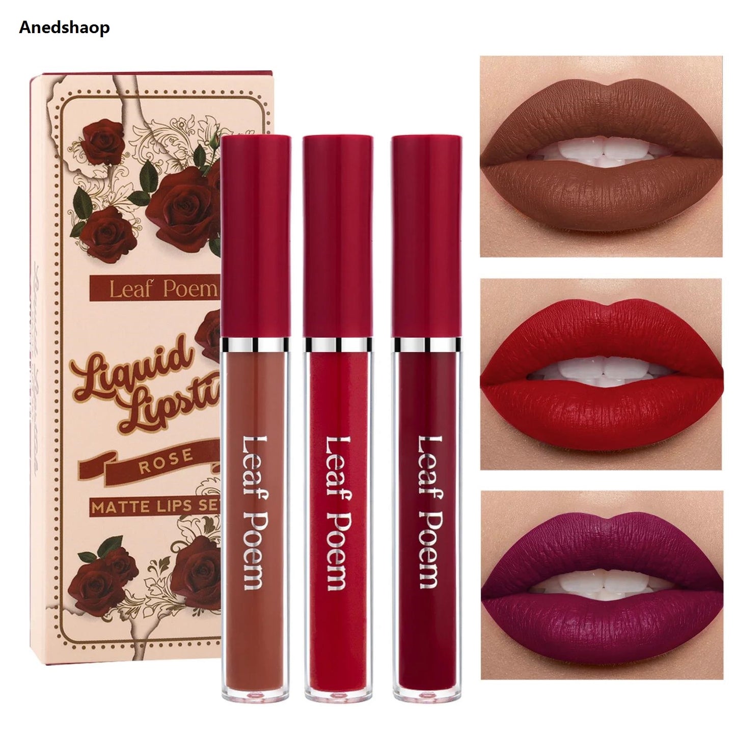 Set de labiales líquidos mate.