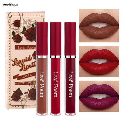 Set de labiales líquidos mate.