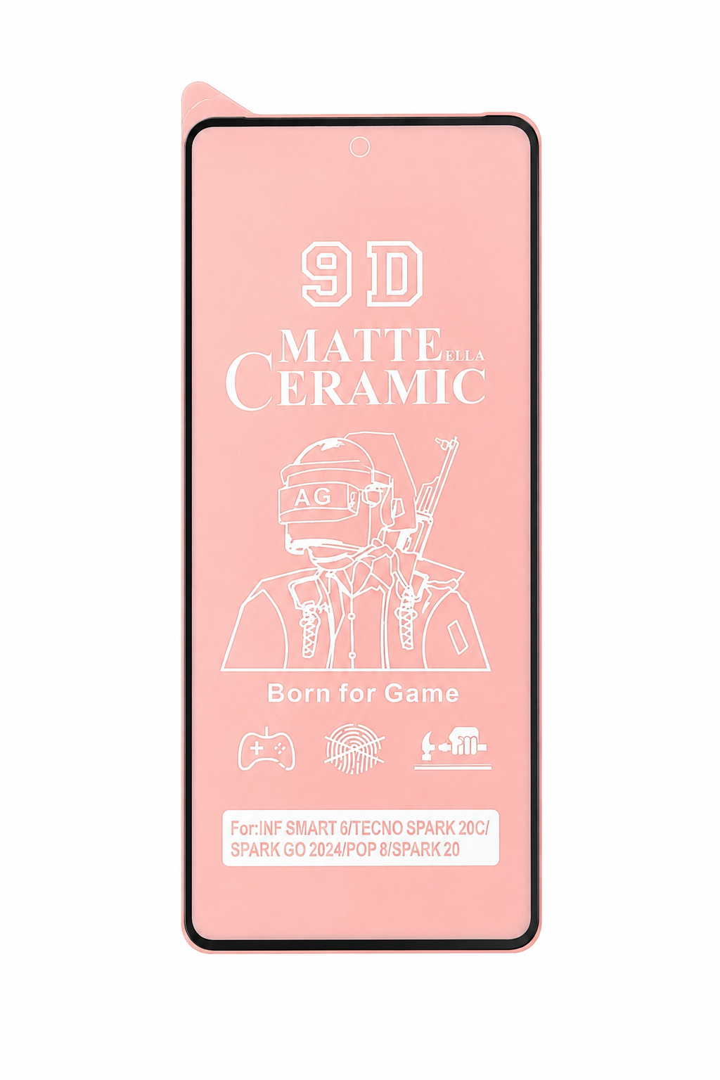 Protector de Pantalla Cerámico Mate 9D para Tecno Spark 20C.