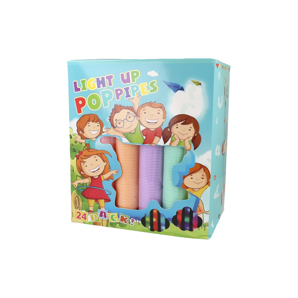 Light up poppipes 24 pack (led party favors)