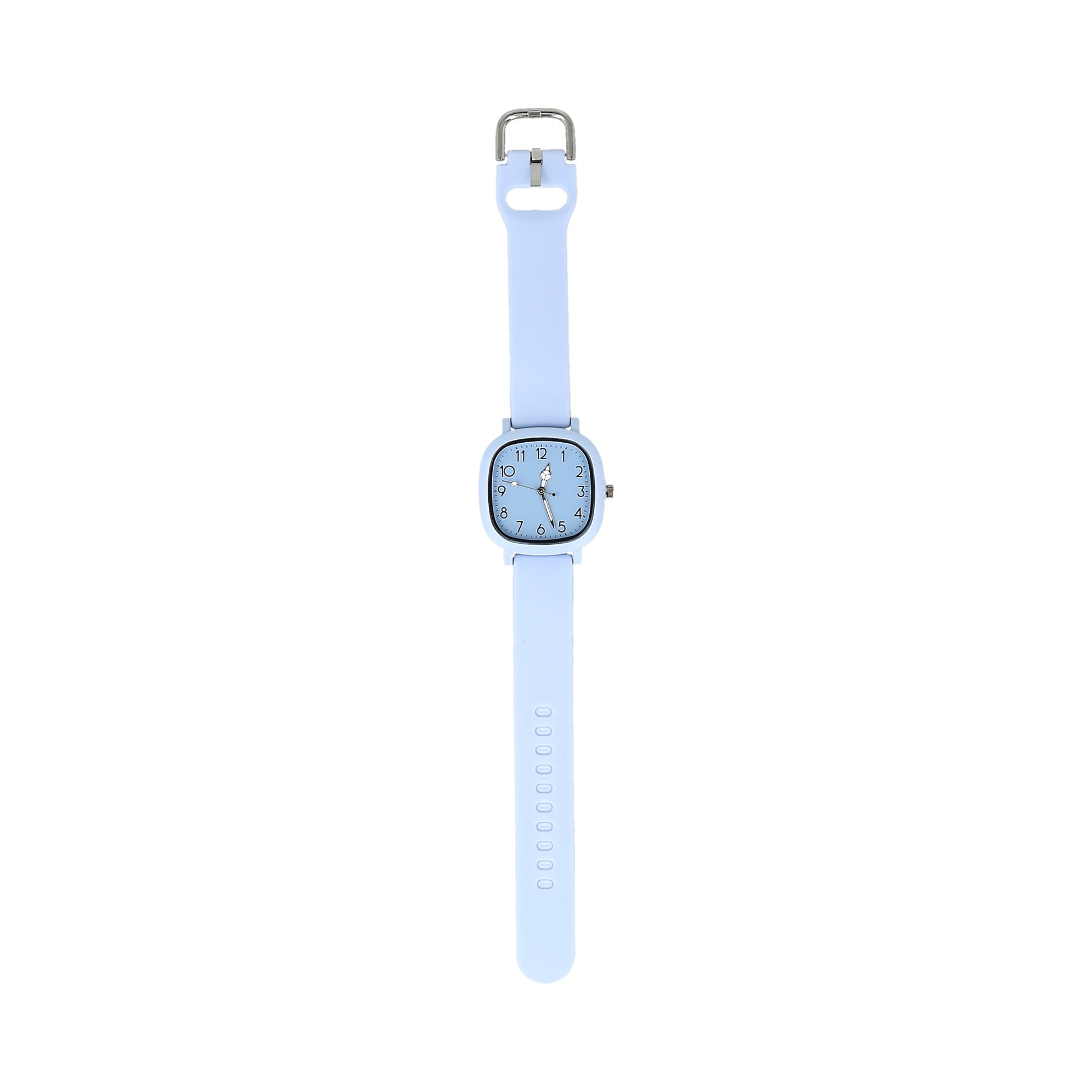 reloj azul analogo. azul.