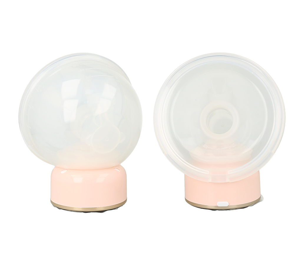 Extractor de leche eléctrico portátil e inalámbrico con un diseño compacto en color rosa