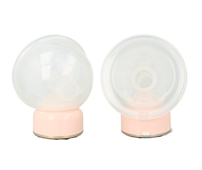Extractor de leche eléctrico portátil e inalámbrico con un diseño compacto en color rosa