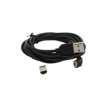 Cable USB tipo c, puerto intercambiable imantado, negro.