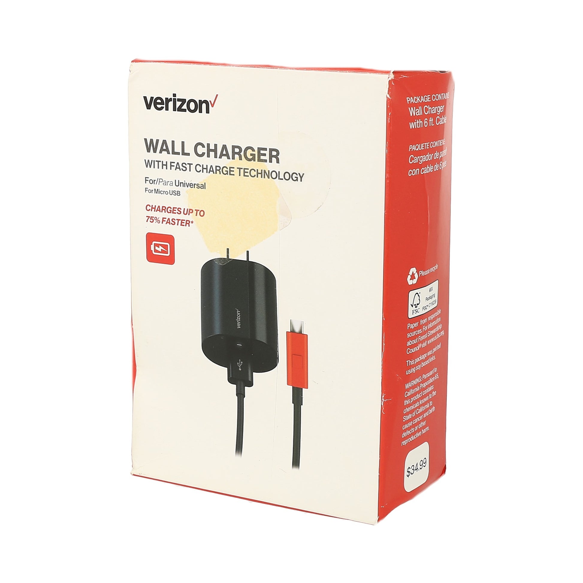 Verizon Wall Chsrguer 75% Faster