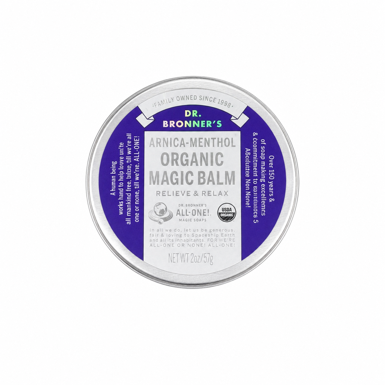 Bálsamo Orgánico para Alivio y Relajación con Árnica y Mentol 57 g.