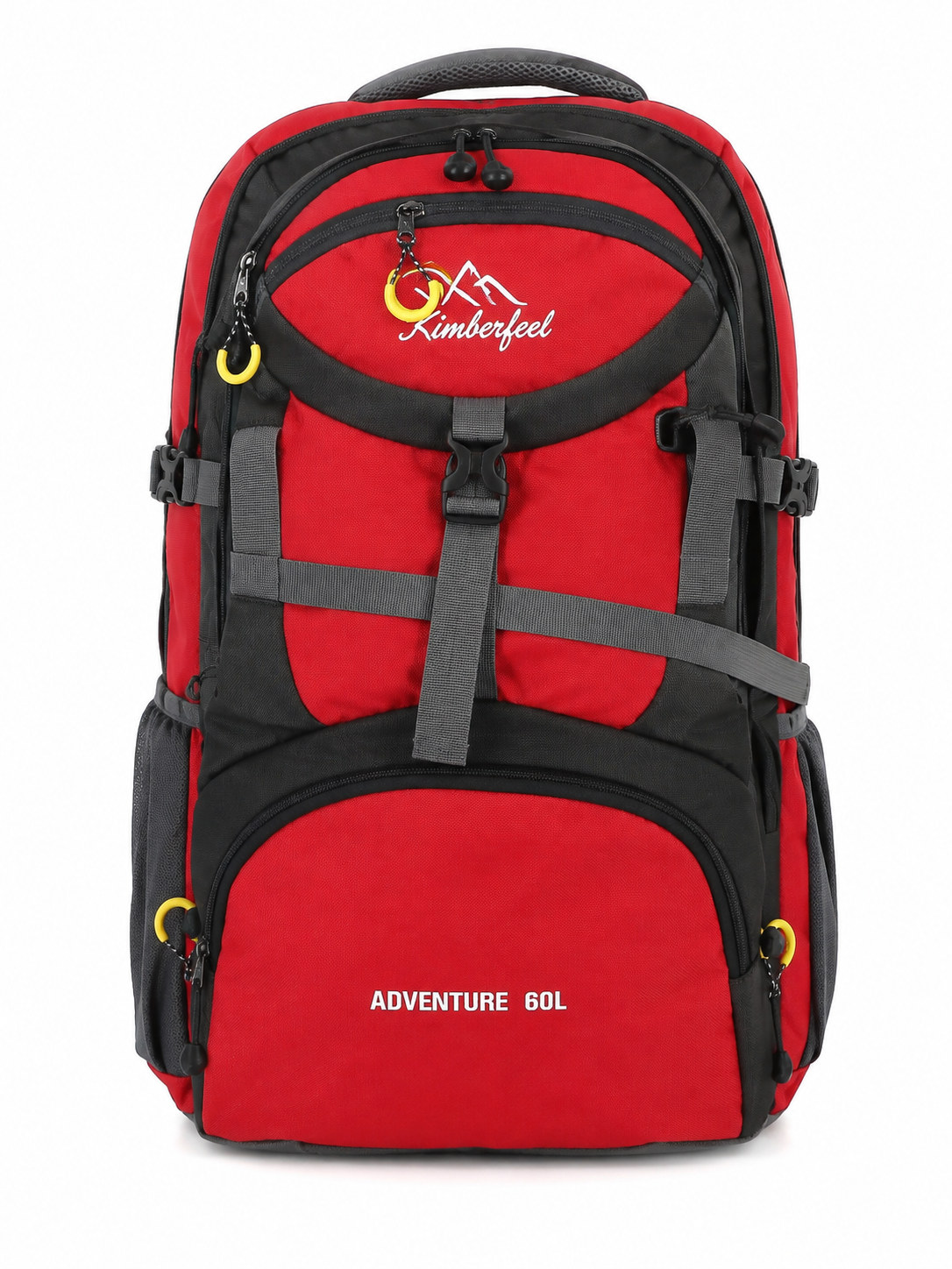 Mochila de Senderismo de 60 L con Múltiples Compartimentos y Correas Ajustables.