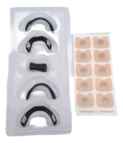 Kit que incluye dilatadores nasales magnéticos reutilizables y almohadillas adhesivas de repuesto
