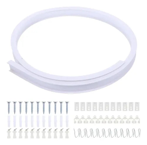 Riel flexible para cortinas que se puede montar en el techo o en la pared, de 150cm