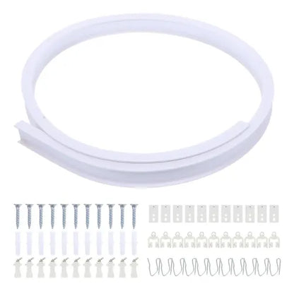 Riel flexible para cortinas que se puede montar en el techo o en la pared, de 150cm