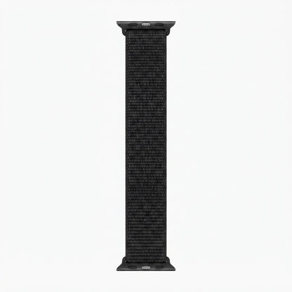 Correa deportiva de niilon negro estilo Loop para Apple Watch.