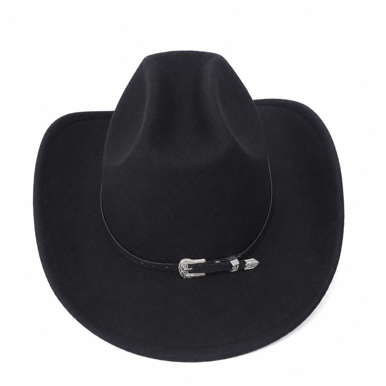 Sombrero Vaquero Clásico Negro de Ala Ancha.
