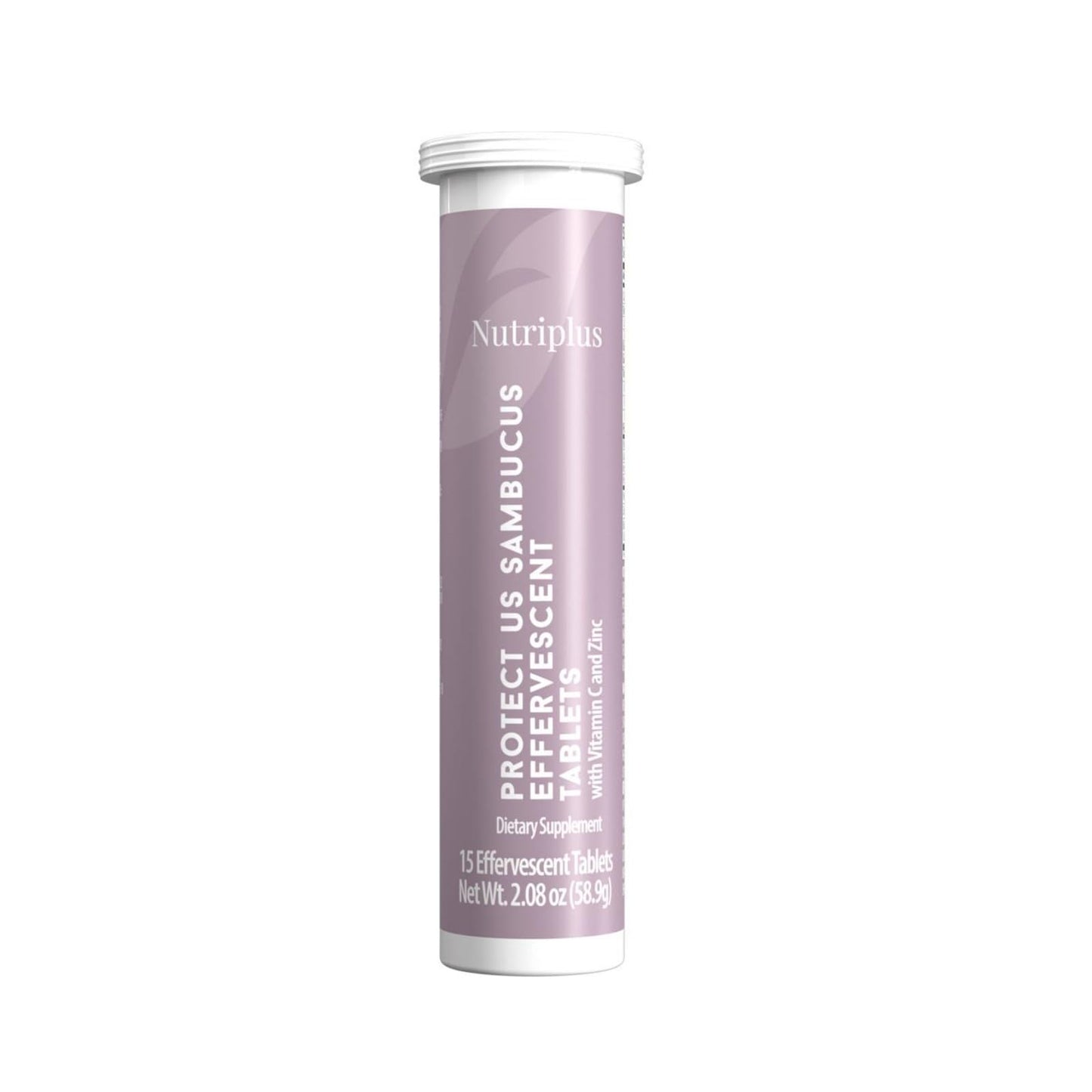 Tableta efervescente de saúco, vitamina C y zinc.