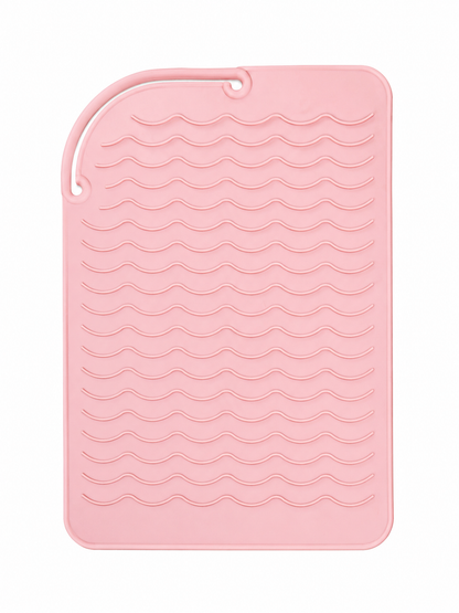 Tapete Escurridor de Silicona para Cocina Color Rosa.