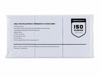 Fundas Protectoras Transparentes para Cartas Coleccionables Paquete de 150 Unidades.