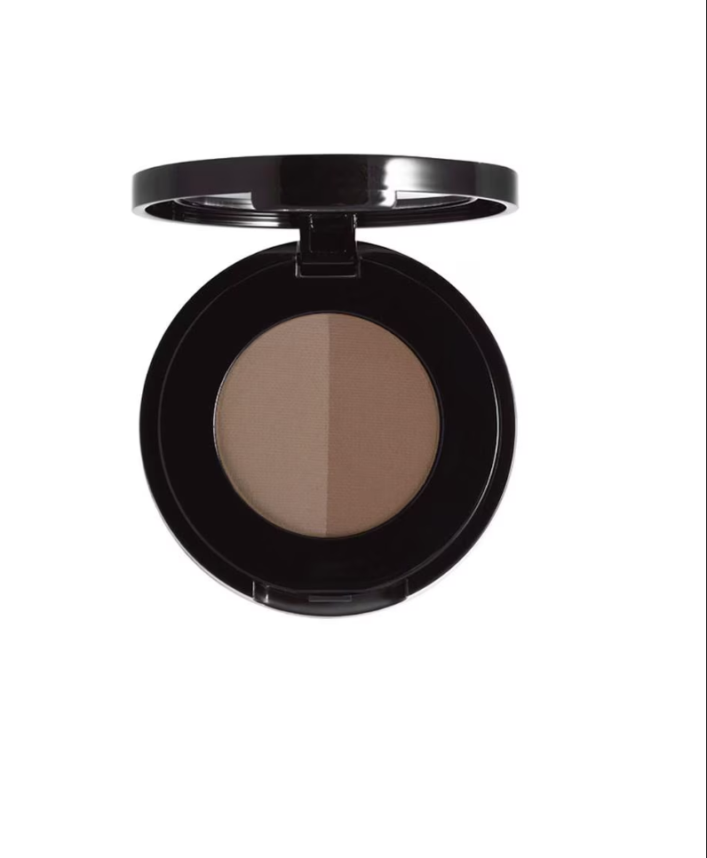 Polvos para cejas Anastasia Beverly Hills Brow Powder Duo en un estuche compacto negro.