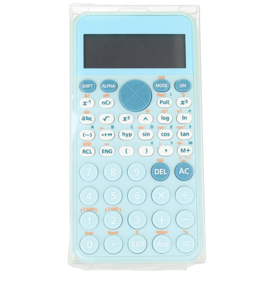 Calculadora cientifica, azul claro