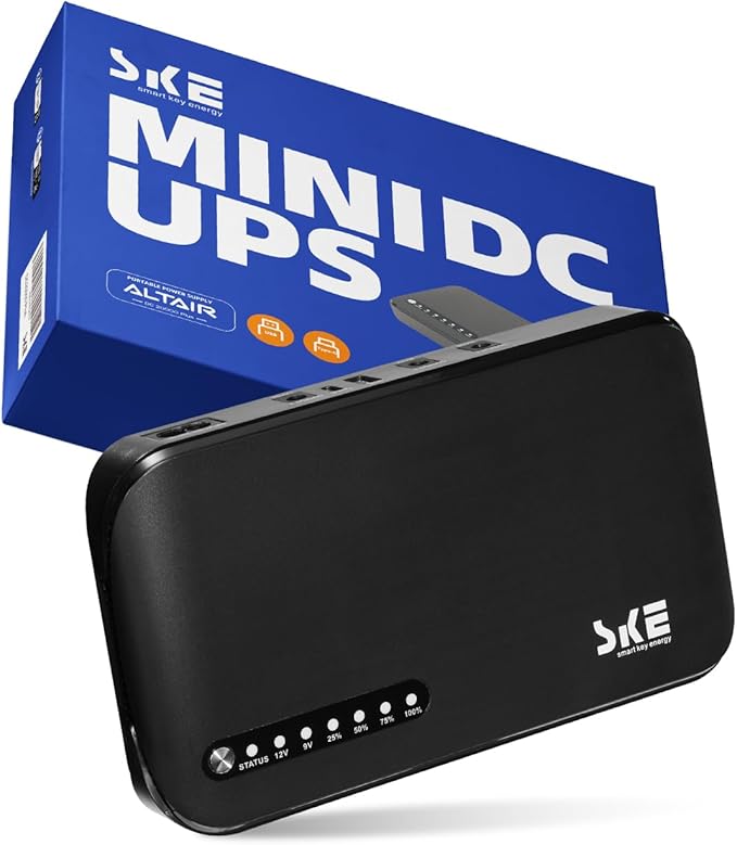 Batería de respaldo y fuente de alimentación ininterrumpida de 20000mAh para routers y módems.