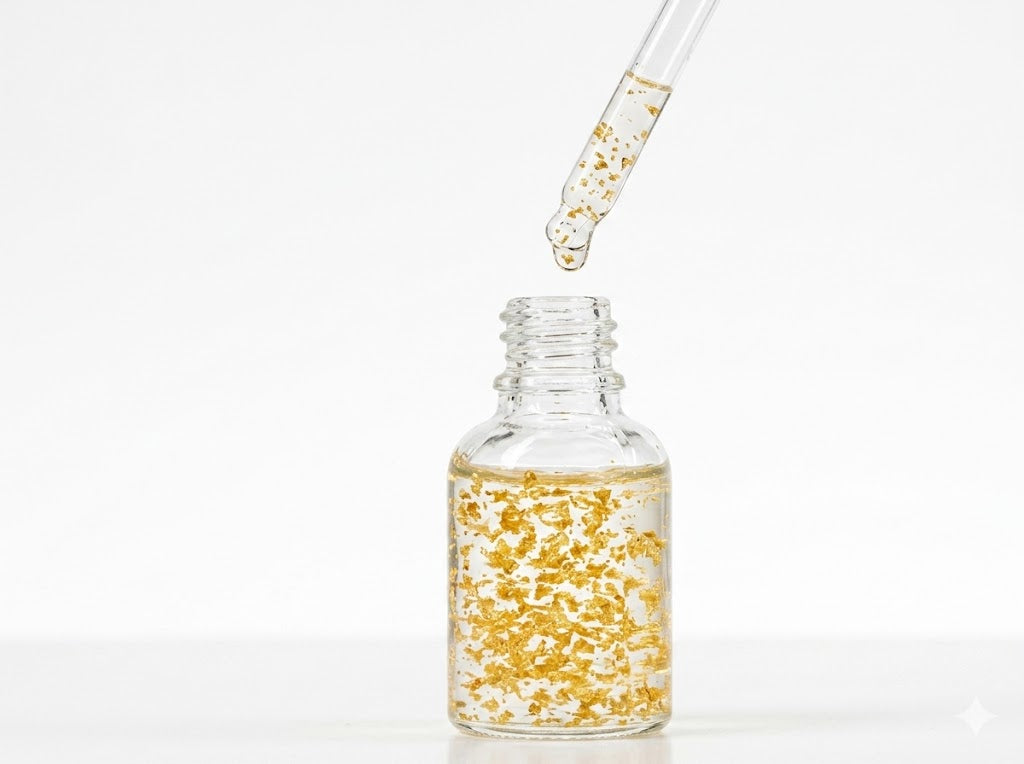 Suero facial, Contiene partículas o coposk destinados a aportar luminosidad a la piel.