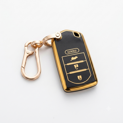 funda protectora de TPU suave con acabado negro brillante para llaves de 4 botones de vehículos Acura.
