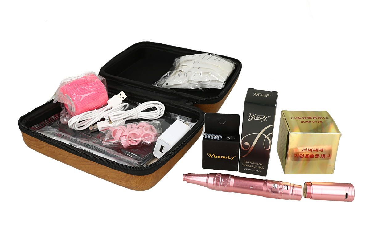 Kit de máquina de tatuaje de maquillaje permanente para cejas con batería inalámbrica de 700 mAh,