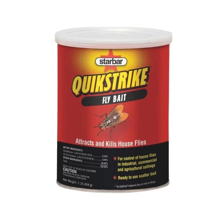 Starbar QuikStrike Fly Bait diseñado para atraer y matar moscas domésticas rápidamente.