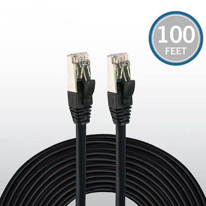 Cable Ethernet negro de 30 metros (100 pies)