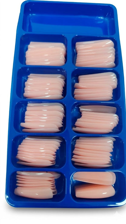 Pack de uñas en un tono rosa nude.