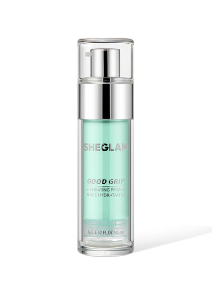 Primer de maquillaje con fórmula en gel verde.