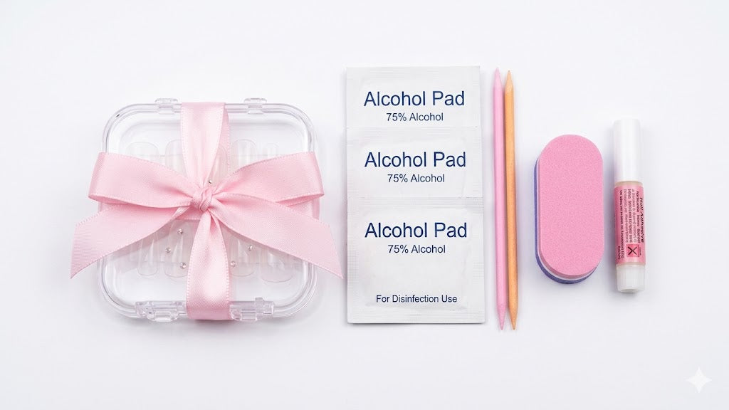 Kit de Manicura Integral con juego de herramientas para uñas incluye toallitas de alcohol al 75% para desinfección y preparación de la superficie.