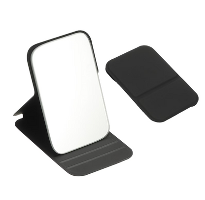 Espejo de maquillaje portátil y plegable.
