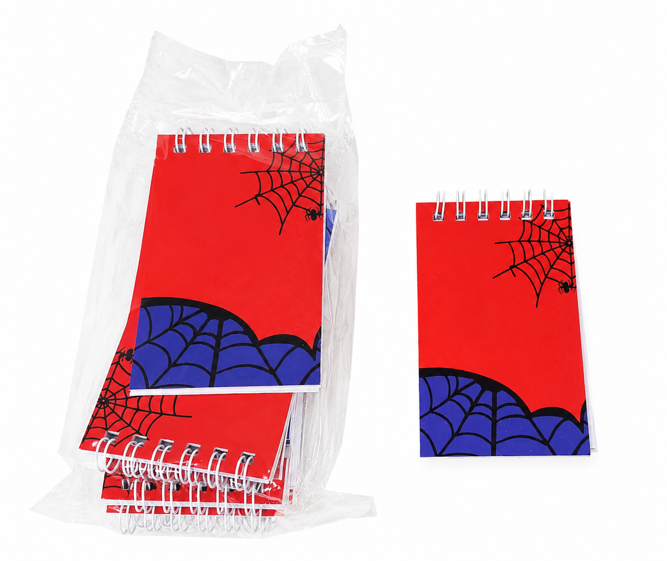 Mini Libreta de Bolsillo con Diseño de Telaraña y Espiral Superior.