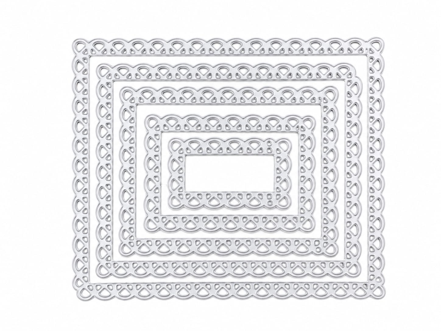 Set de Troqueles Decorativos Rectangulares para Manualidades y Scrapbooking.
