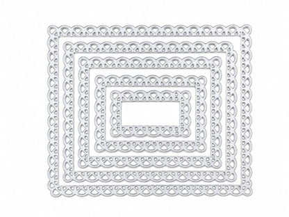 Set de Troqueles Decorativos Rectangulares para Manualidades y Scrapbooking.