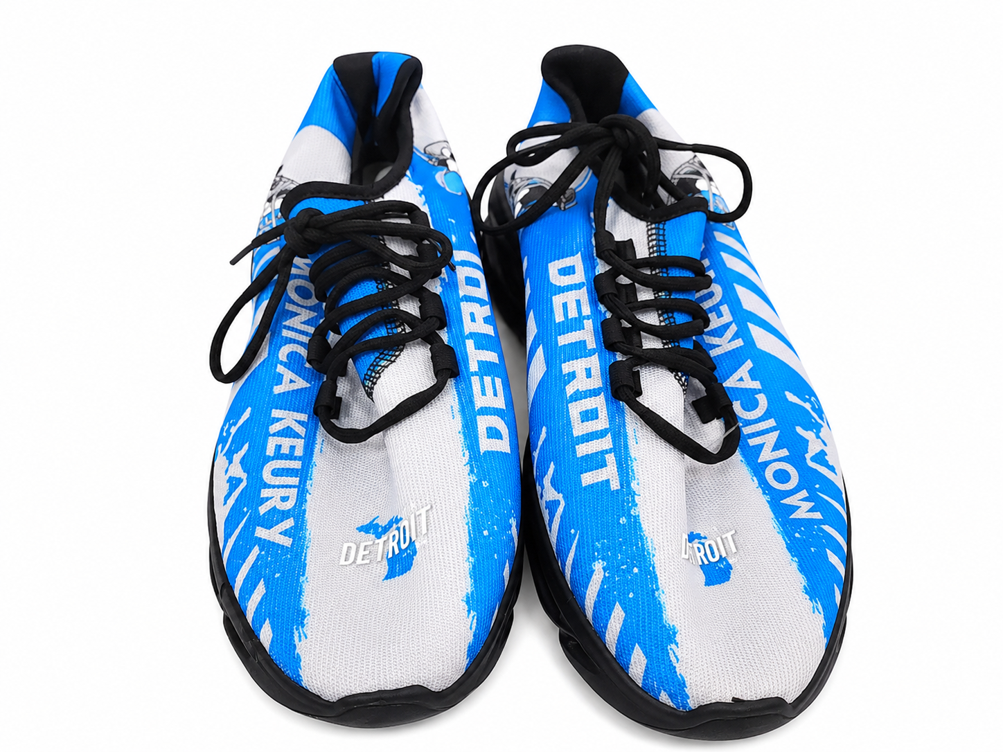 Zapatos Deportivos Unisex Color Azul y Blanco Talla 9.5.