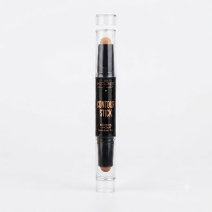 Maquillaje de doble punta diseñado para contornear y resaltar el rostro.