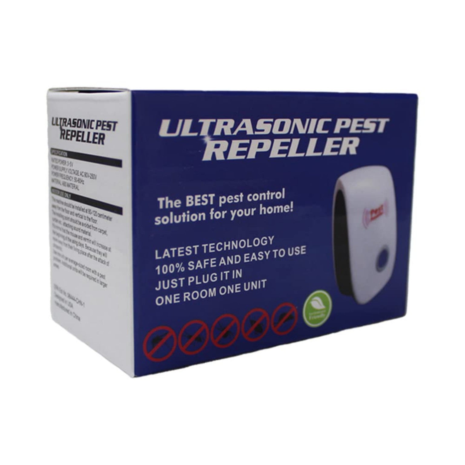 Repelente Ultrasónico de Plagas para Interior, Pack de 4 Unidades.