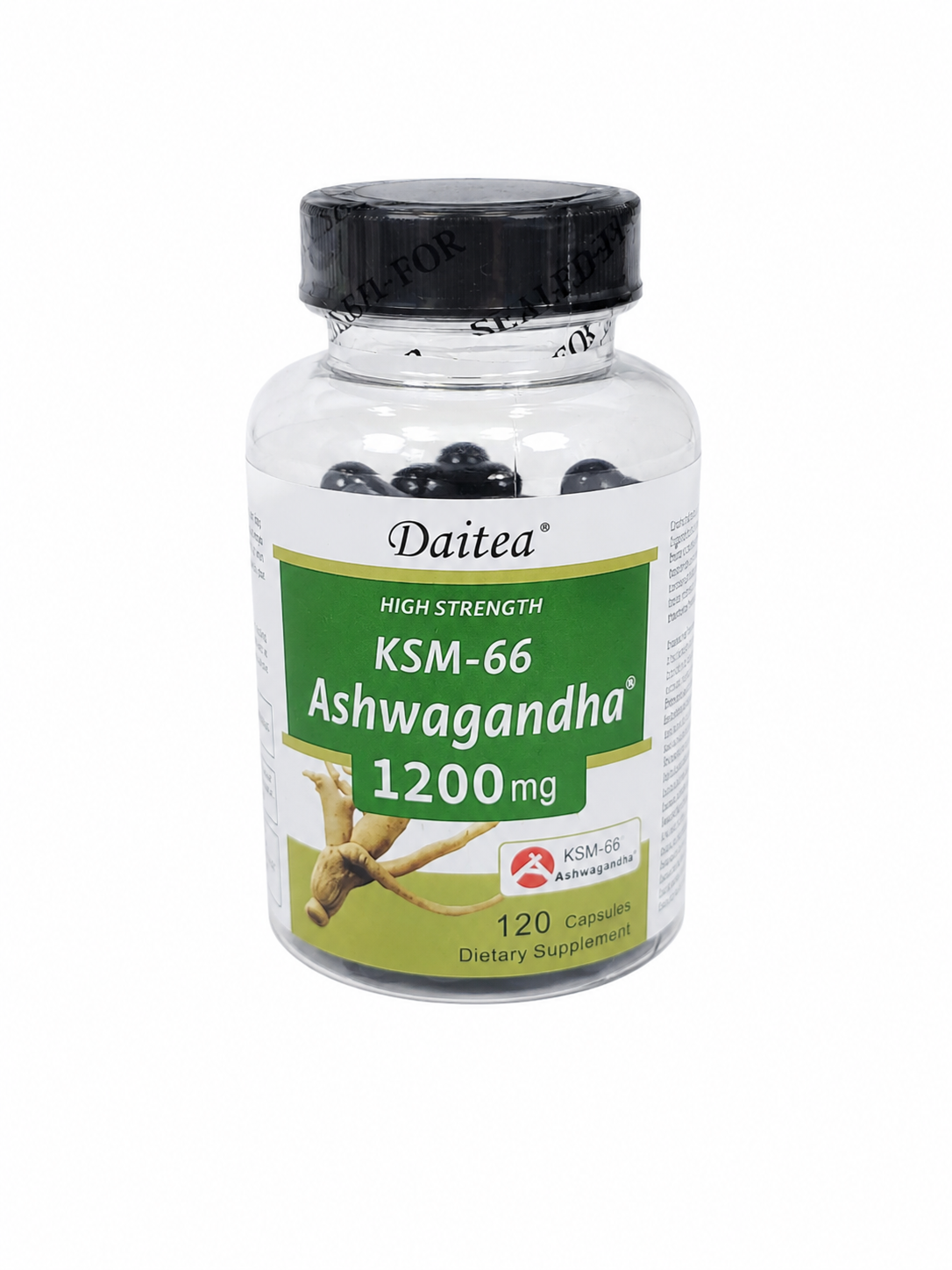 Suplemento Dietético de Ashwagandha KSM-66 en Cápsulas 1200 mg.