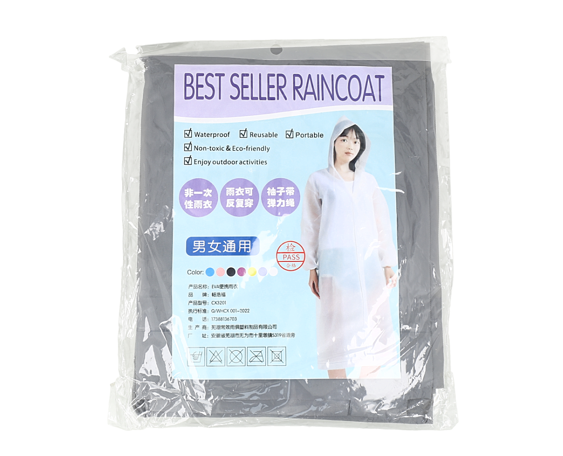 Impermeable tipo poncho unisex
