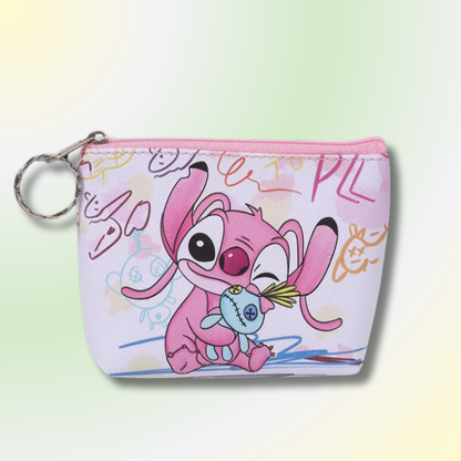 Monedero Infantil con Diseño de Personaje Animado y Llavero.