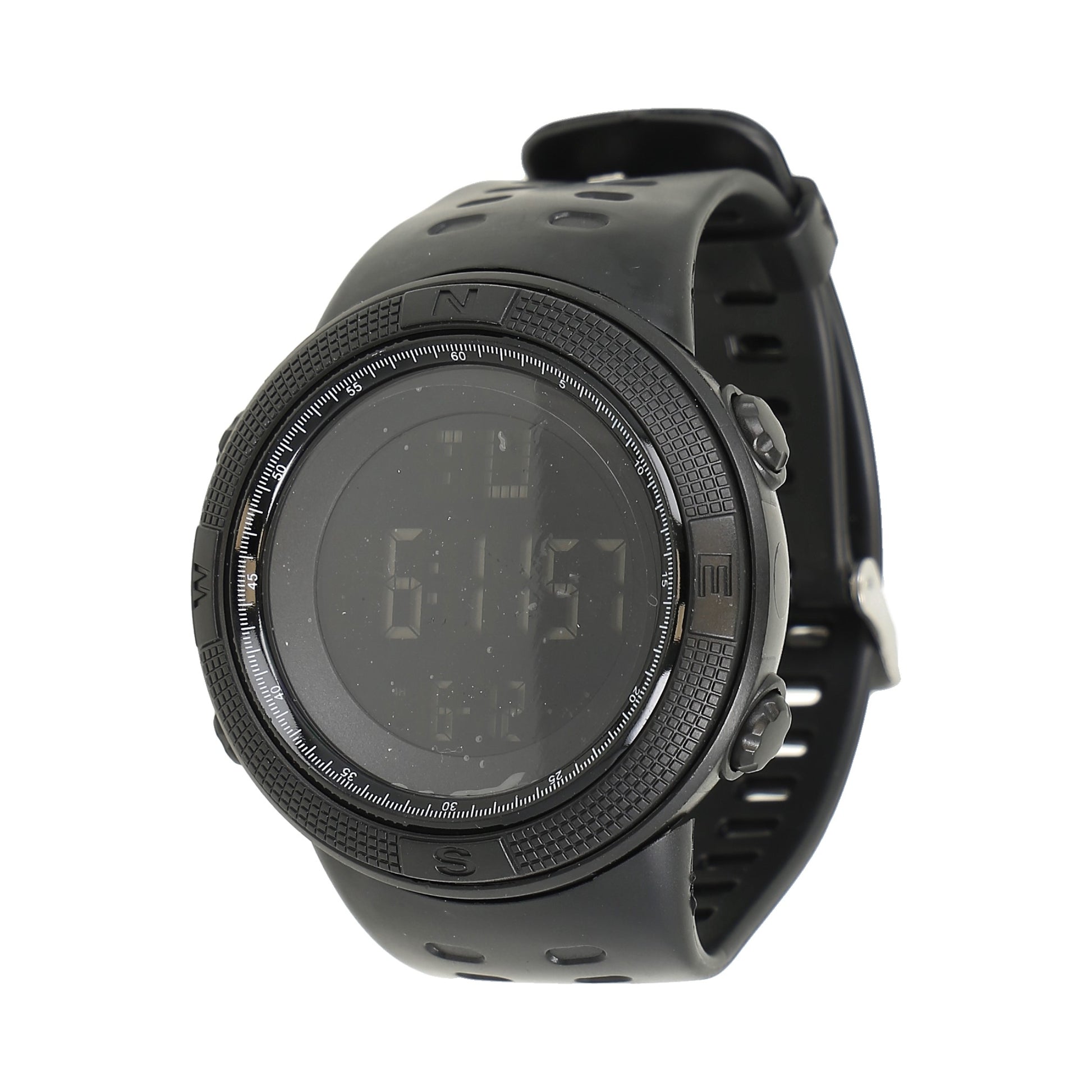 Reloj digital, negro.