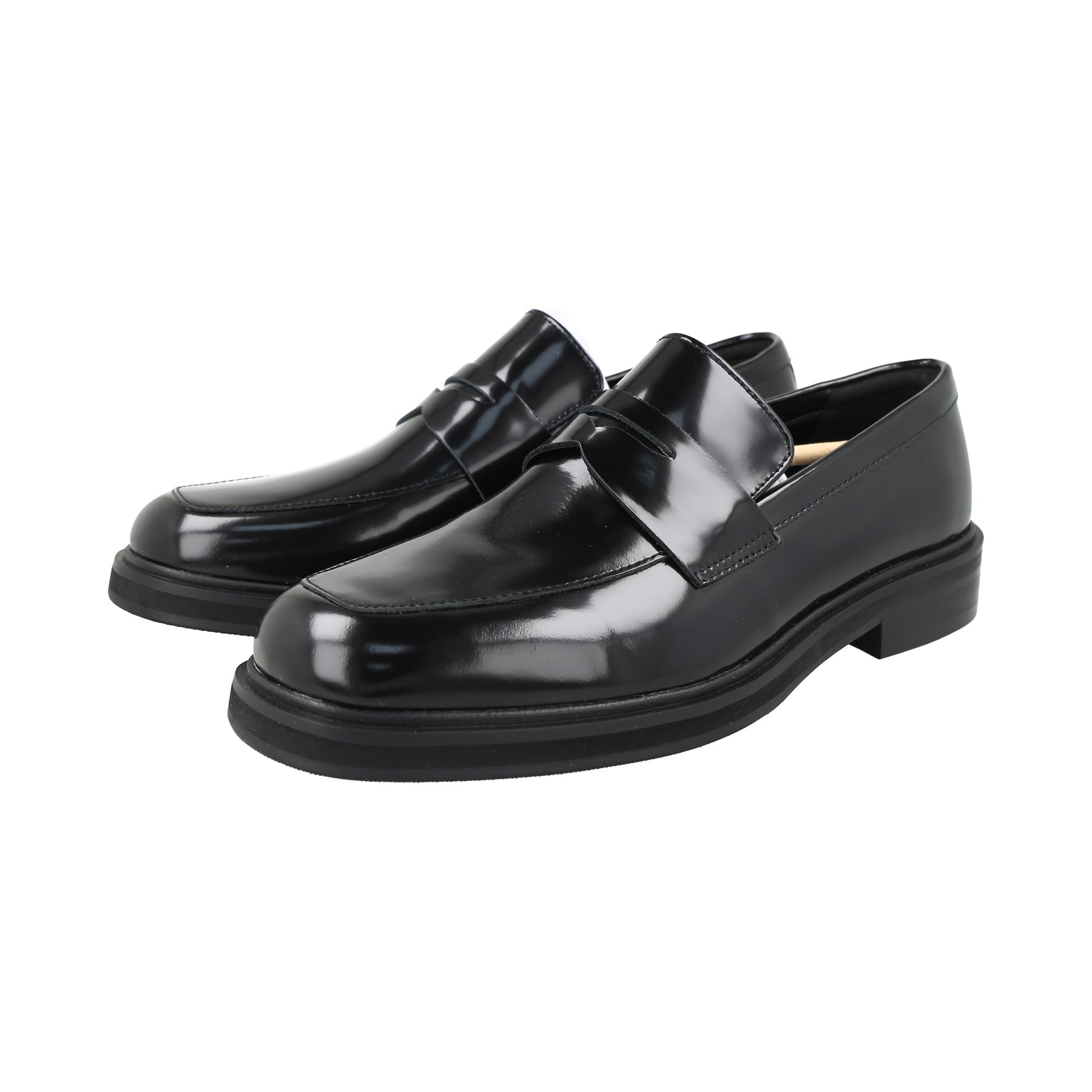 Zapatos mocasines elegantes negros, size 9