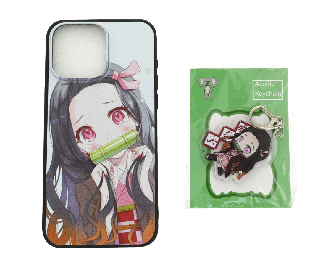 Case y llavero Demon Slayer para iphone 15 Pro Max